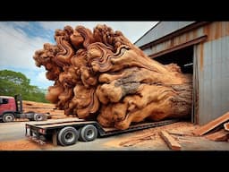 Don't Believe If Don't See: Creative Guy Turn Huge Tree Stump to Thousand Dollar Garden Coffee Table