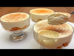 Ein sehr leckeres hausgemachtes Dessert in 15 Minuten, das auf der Zunge zergeht! Kein Backen!