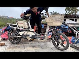 Restoring A Badly Damaged 90s YAMAHA Electric Bike // Skills To Restore An Electric Bike Like New