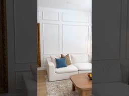 DIY WALL MOULDINGS ✨ to add character to the living room! #diy #wallmolding #diywalldecor