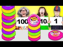 ME VS GRANDMA FOOD CHALLENGE | 1 VS 10 VS 100 LAYERS CHALLENGE BY SWEEDEE