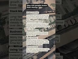 How rich people invest their money