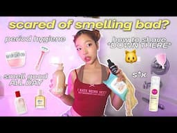 TMI FEMININE HYGIENE GIRL TALK 🐈🧼 kitty odor, shaving itch, stretch marks, period tips + more!