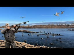 Duck Hunting The Historic Platte River! My First Time Shooting a 410.