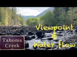 Tahoma Creek, Washington. Water view and flow - Meditation ASMR