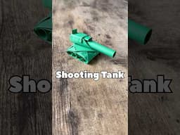EASY ORIGAMI SHOOTING TANK TUTORIAL | HOW TO MAKE ORIGAMI TANK THAT ACTUALLY SHOOTS STEP BY STEP