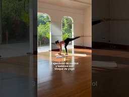 3 ejercicios de control y balance con bloque de yoga #pilates #pilatesworkout