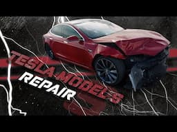 Tesla S. 🔥 Complicated front end repair! Cложный ремонт передней части! 🔥