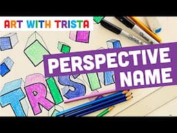 Draw Your Name in 3D Lettering Using 1 Point Perspective Art Tutorial - Art With Trista