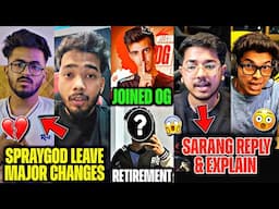 Spraygod Leave RNTX💔 Big T1 Player RETIRE😰 Sarang reply on GODL😱 Ronak Reply on Join OG🤯 GodL, S8uL