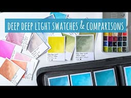 Making Deep Deep Light Paint Swatches For My Artists Watercolour Swatch Folder & Showing Comparisons