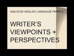 AQA Language Paper 2 - Last Minute Tips + Tricks!