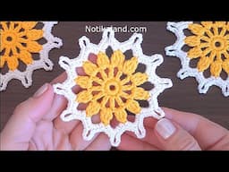 How to crochet EASY for beginners CROCHET Motif Flower