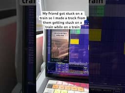 My friend got stuck on a train so I made a track from them getting stuck on a train while on a train