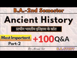 Top 100 most important question of BA 2nd semester Ancient History #ancienthistory #ba2ndsemester