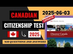 Canadian Citizenship Test 2025 | Updated On 2025-06-03 | 410 Real Questions and Answers |