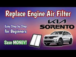 Kia Sorento - Replace Engine Air Filter - Replacement for Beginners 2021, 2022, 2023, 2024 and 2025