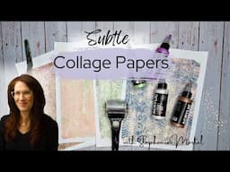 Subtle Gel Print Collage Papers
