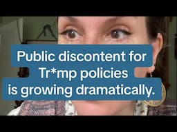 Public discontent for Tr*mp policies is growing