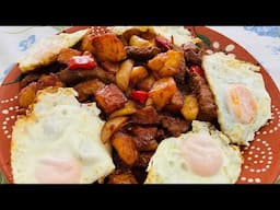 Carne Salteada com Batata e Pimentão  …… Prato Delicioso de Comer e Chorar por Mais