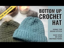 Crochet Sedge Stitch Hat