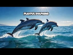 Dolphins At Play - Blue Ocean Magic