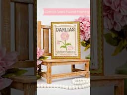 🪡Here’s how we finished the Dahlias Seed Packet Cross Stitch Pattern!