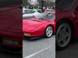 Awesome Ferrari Testarossa leaving a car show!￼ #supercars