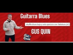 shuffle blues bajo y solo ejercicio con Tablatura (A7)