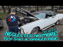 No more Neglect! First Start & DANGER RIDE 1969 Chrysler 300 Street Machine Revival pt IV