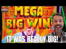GUESS WHAT I GOT? IT WAS A MEGA BIG WIN on Huff N Puff MONEY MANSIONS!