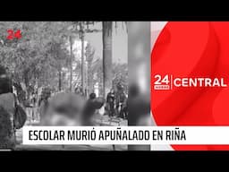 El registro de la violenta riña que dejó a un adolescente muerto en Plaza de Armas de Melipilla