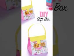 Quick tutorial on how to make paper gift box #papercraft #craft #diy #giftideas