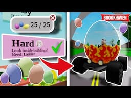 **HARD** ALL 25 EGG LOCATIONS IN EASTER EGG HUNT 2025 BROOKHAVEN 🏡RP ROBLOX 🥚🤩