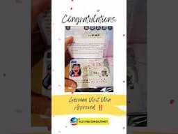 SCHENGEN Visa Assistance Approved German Visa