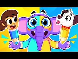 🐘 Ten Elephants Song! 🎵 Count & Sing Along | Fun Kids Cartoon | Annie and Ben by Purr-Purr Tails