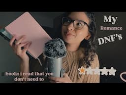 My Romance DNF’s 🥱🤫 books i did not finish 🫠 #asmr