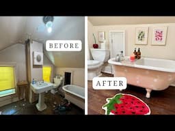 DIY Attic Bathroom Renovation on a Budget | Colorful & Fun Makeover