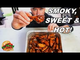 HOT HONEY BBQ WINGS | The Best Smoked Wings EVER! | Fatty's Feasts