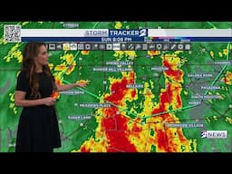 WEATHER UPDATE: Downpours and 35 MPH Wind Gusts Moving Through Houston