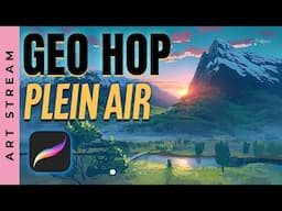 Digital PLEIN AIR LIVE GEO HOP ART CHALLENGE 1 Live🎨🐻