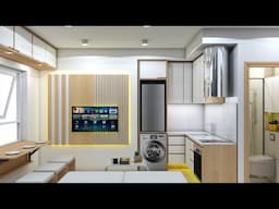 TINY APARTMENT 178sqft ( 16.5sqm MICRO APARTMENT TOUR ) | SPACE SAVING IDEAS | NEVER THINK TOO SMALL