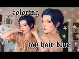 bleaching + coloring my hair BLUE (and purple!!) | with Arctic Fox | Alt Hair + At Home Makeover 🦋💜