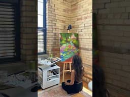 Working on my painting 🌟🎨🧚🏽‍♂️ getting closer to finishing! #art #artist #oilpainting