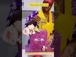 Decorate this royal birthday cake with me #shortsafrica #cakedecorating #momcake  #birthdaycake