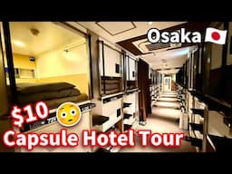 Only $10? I Stayed at a Super Cheap Capsule Hotel in Namba, Osaka | Acro Capsule Hotel