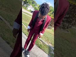 My son going to his 5th grade Sneaker Ball.. 🖤❤️ #sneakerball #5thgradedance