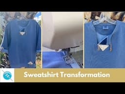 A Sweatshirt Transformation, A Nautical Theme