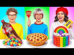 Me vs Grandma Cooking Challenge! Cake Decorating With Crazy Hacks by YUMMY JELLY