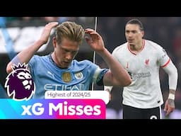 Highest xG Misses of the Premier League 2024-25 season!  So close, yet so far...